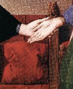 EYCK, Jan van Portrait of Giovanni Arnolfini and his Wife (detail) sdfs Sweden oil painting artist